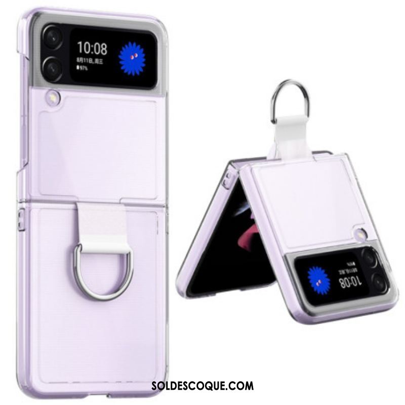 Coque Samsung Galaxy Z Flip 4 Transparente avec Anneau