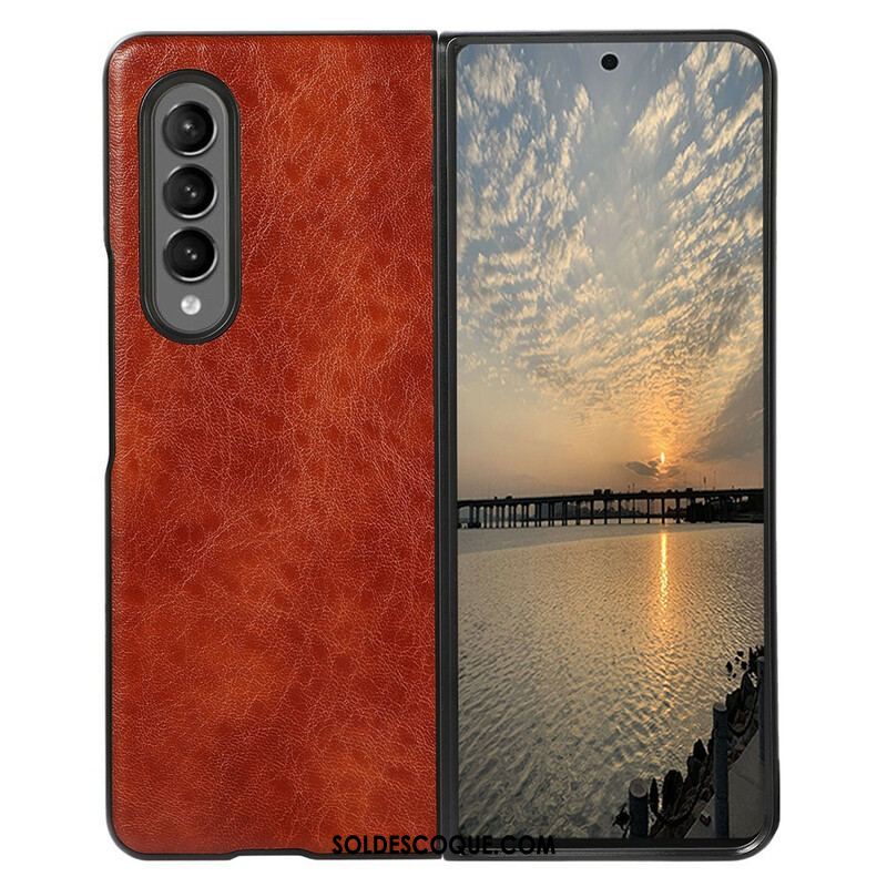 Coque Samsung Galaxy Z Fold 3 5G Simili Cuir Texturé