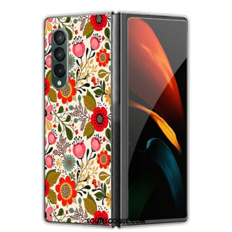 Coque Samsung Galaxy Z Fold 3 5G Tapisserie Fleurie