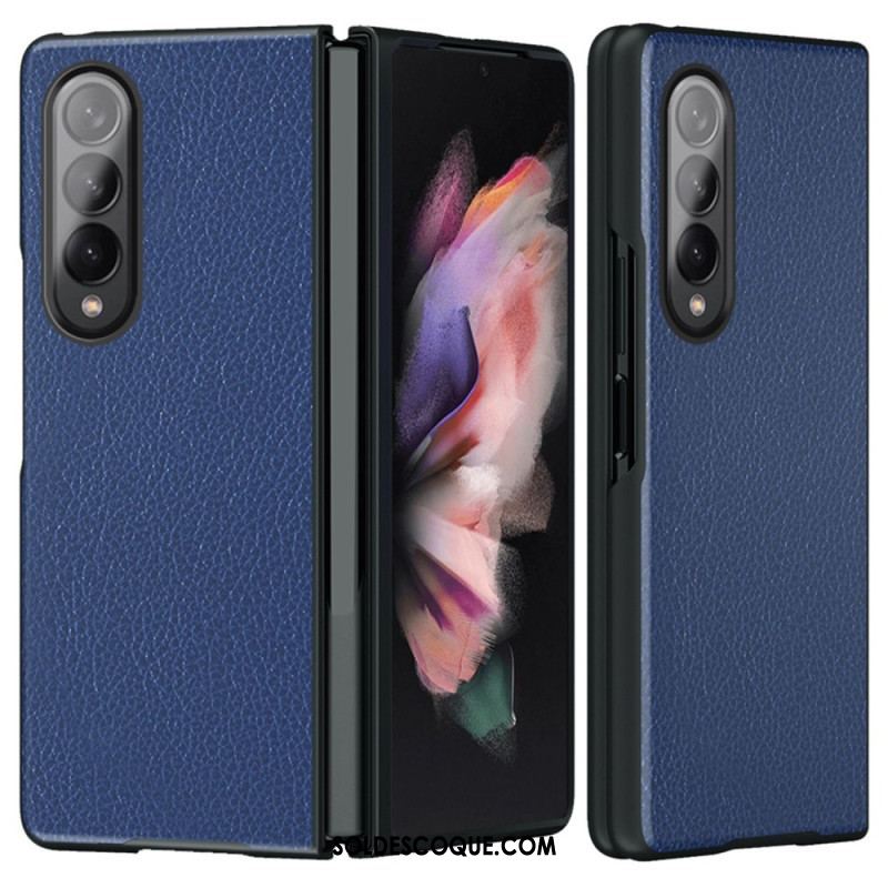 Coque Samsung Galaxy Z Fold 4 Simili Cuir Enduit Litchi