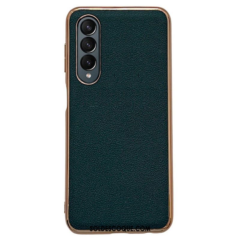 Coque Samsung Galaxy Z Fold 4 Simili Cuir de Veau