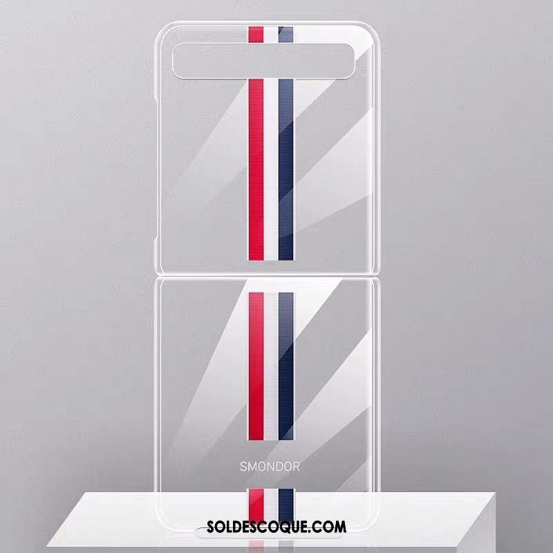 Coque Samsung Z Flip Étui En Cuir Plier Téléphone Portable Luxe Transparent En Vente