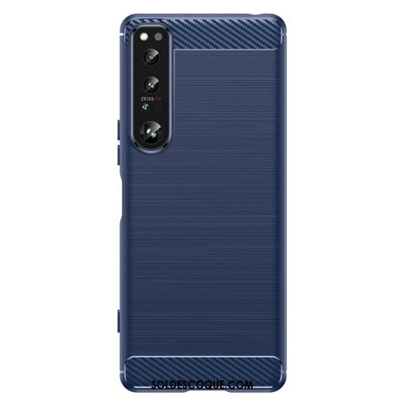 Coque Sony Xperia 1 IV Fibre Carbone Brossée