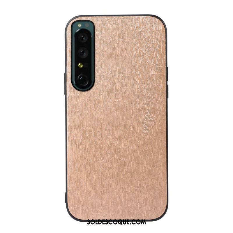 Coque Sony Xperia 1 IV Simili Cuir Texture Bois