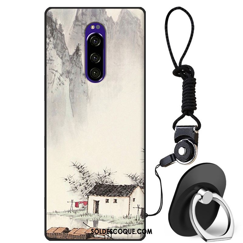 Coque Sony Xperia 1 Protection Téléphone Portable Fluide Doux Silicone Étui Pas Cher