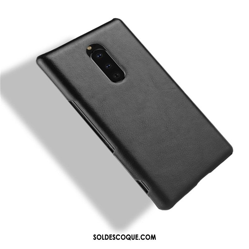 Coque Sony Xperia 1 Qualité Noir Protection Étui Difficile Pas Cher