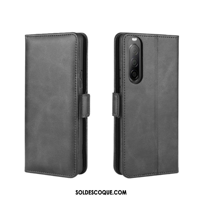 Coque Sony Xperia 10 Ii Une Agrafe Téléphone Portable Incassable Protection Noir Housse Pas Cher