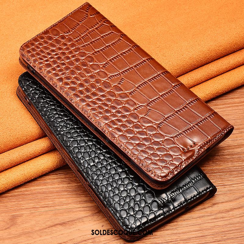 Coque Sony Xperia 10 Plus Nouveau Crocodile Cuir Véritable Étui Incassable Pas Cher