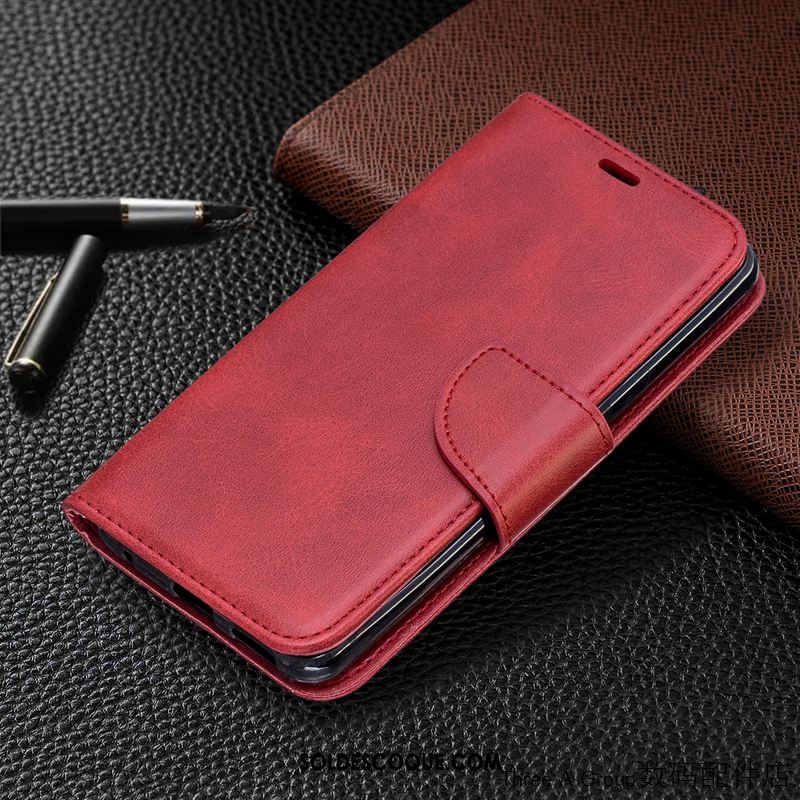 Coque Sony Xperia 10 Rouge Étui En Cuir Fluide Doux Tout Compris Silicone Soldes