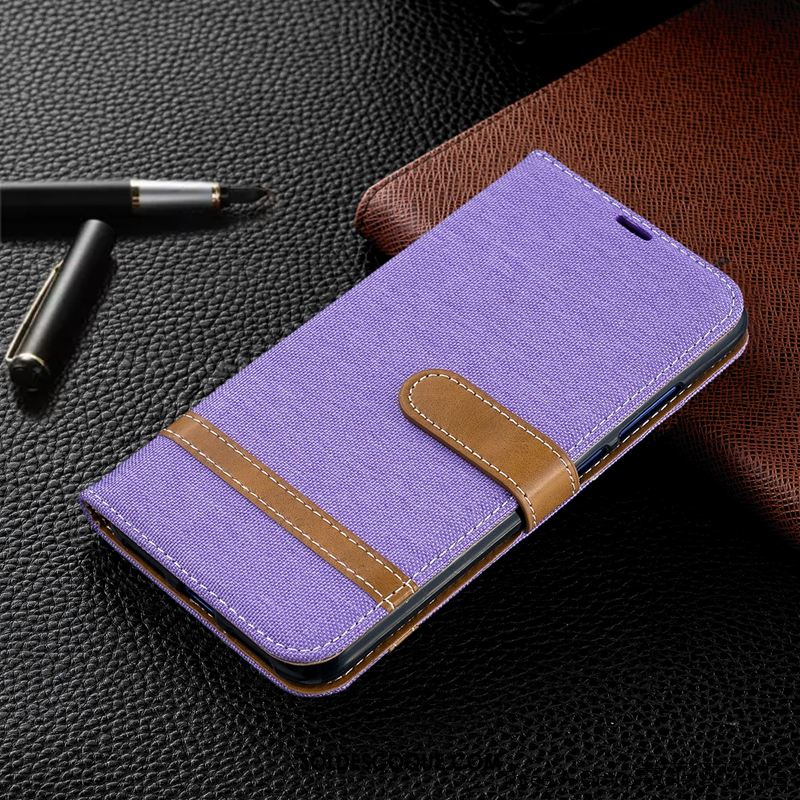 Coque Sony Xperia 10 Téléphone Portable Business Étui En Cuir Protection Violet Pas Cher