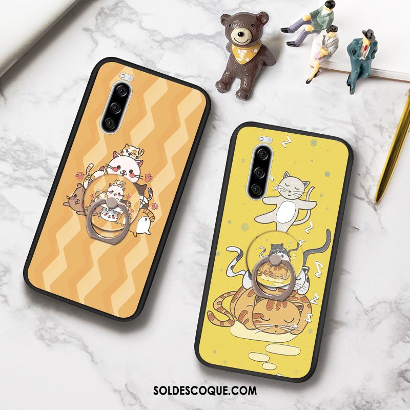 Coque Sony Xperia 5 Charmant Étui Fluide Doux Chat Créatif Pas Cher