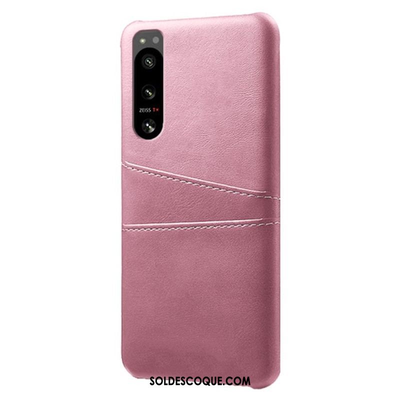 Coque Sony Xperia 5 IV Effet Cuir Porte-Cartes