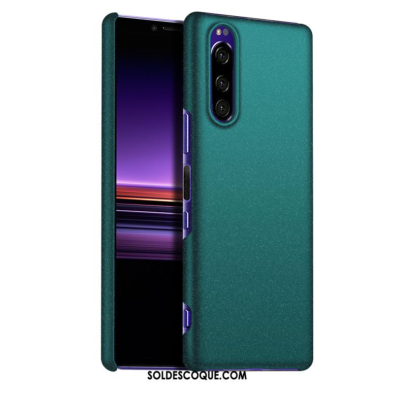 Coque Sony Xperia 5 Téléphone Portable Légère Difficile Vert Protection Housse Soldes