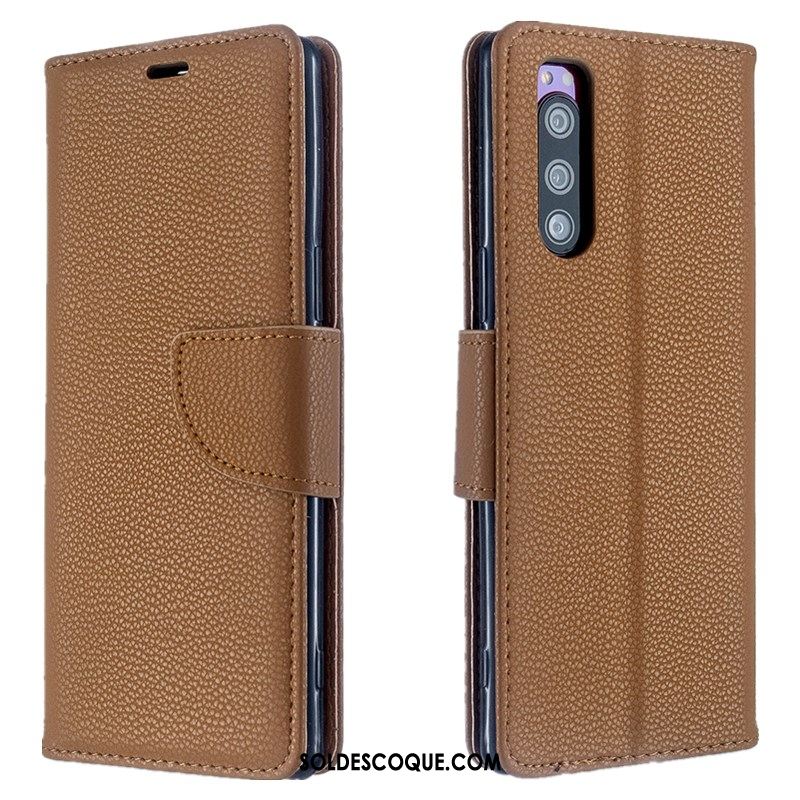 Coque Sony Xperia 5 Téléphone Portable Tendance Étui En Cuir Tout Compris Carte En Ligne