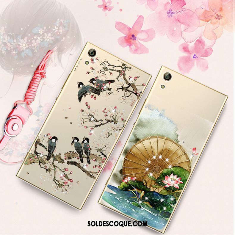 Coque Sony Xperia L1 Silicone Dessin Animé Fluide Doux Rose Téléphone Portable En Vente