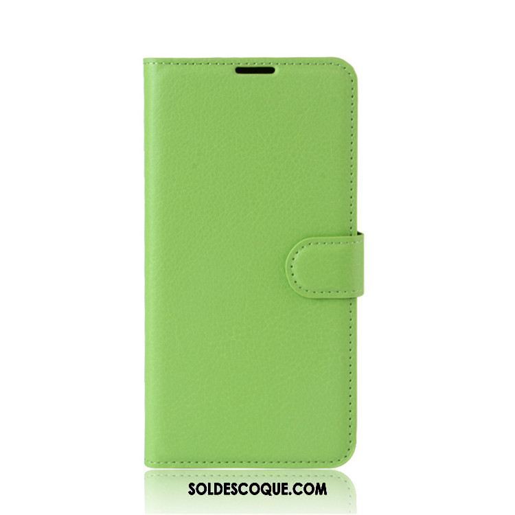 Coque Sony Xperia L1 Étui En Cuir Portefeuille Vert Incassable Protection Pas Cher