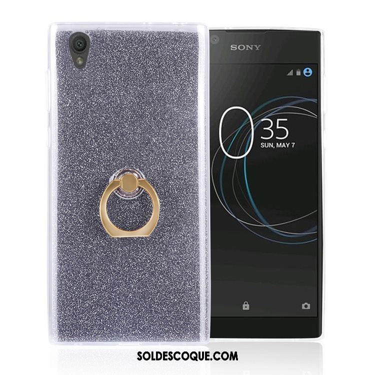 Coque Sony Xperia L1 Étui Noir Protection Anneau Incassable Pas Cher