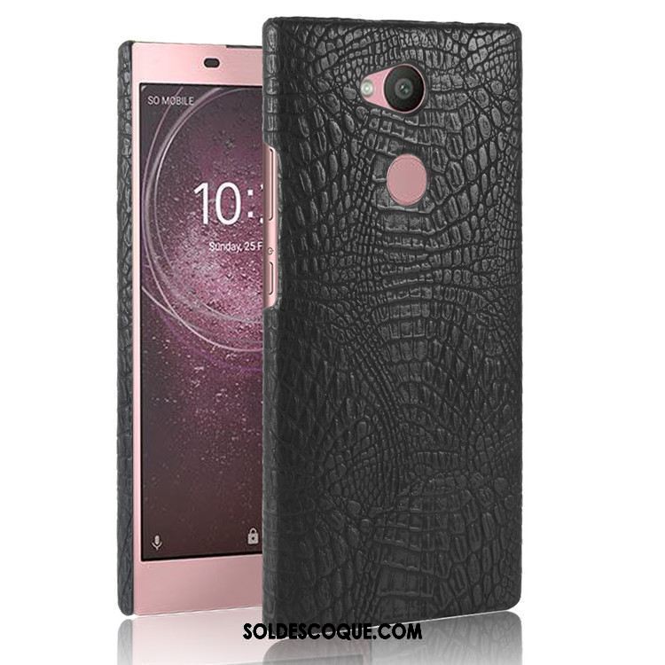 Coque Sony Xperia L2 Vintage Noir Difficile Téléphone Portable Crocodile Modèle En Ligne