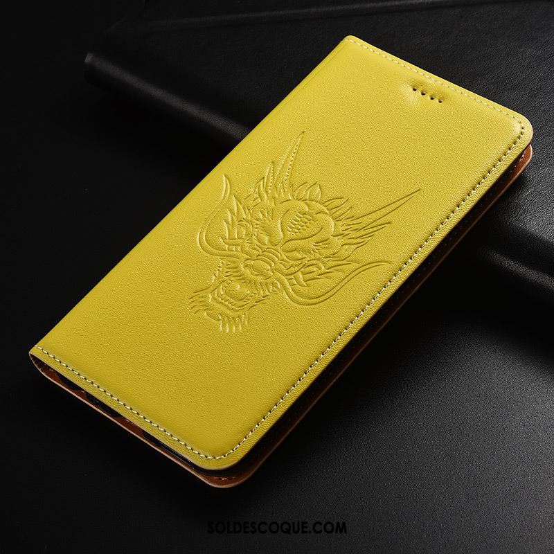 Coque Sony Xperia L3 Modèle Fleurie Étui Étui En Cuir Dragon Cuir Véritable Soldes