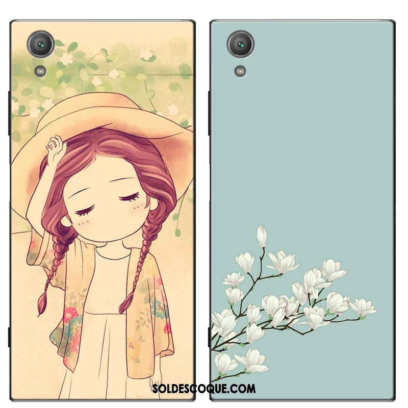 Coque Sony Xperia Xa Peinture Fluide Doux Étui Tout Compris Vert Pas Cher