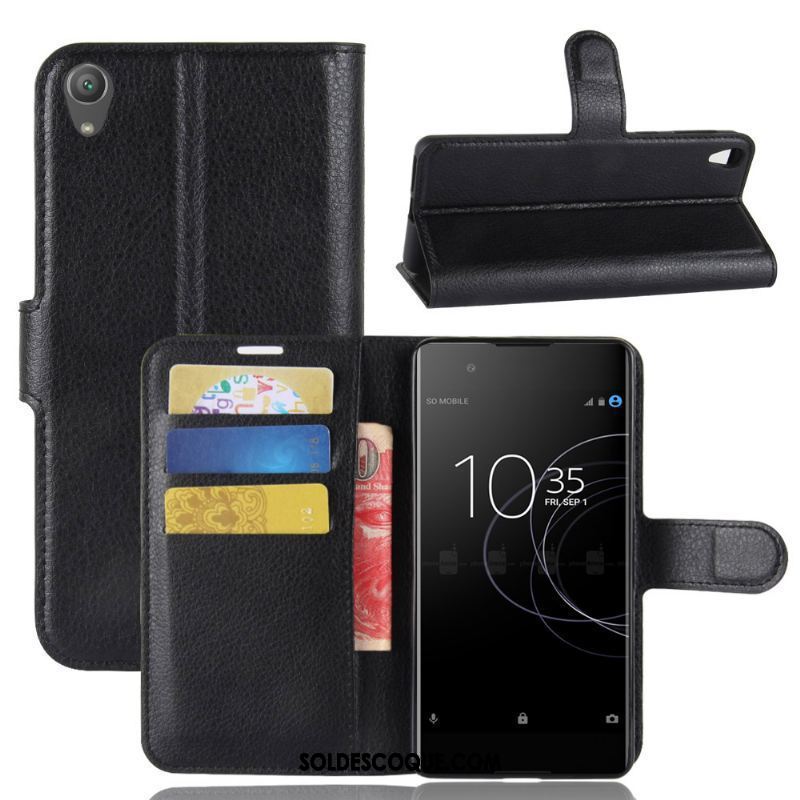 Coque Sony Xperia Xa Étui En Cuir Protection Portefeuille Noir Téléphone Portable En Vente