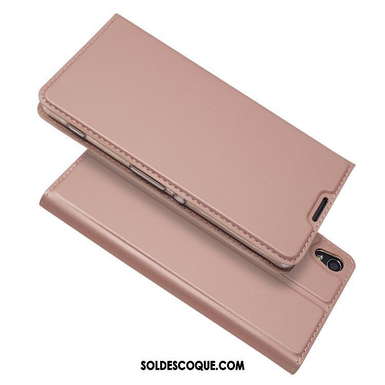 Coque Sony Xperia Xa1 Plus Très Mince Étui Étui En Cuir Rose Téléphone Portable Pas Cher