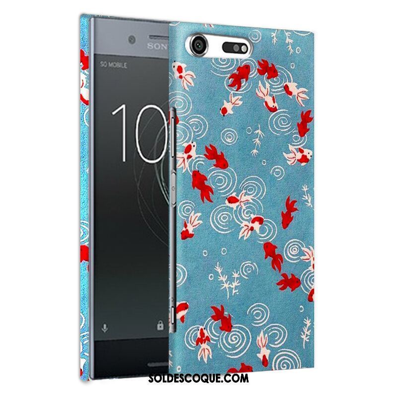 Coque Sony Xperia Xz Premium Téléphone Portable Bleu Vent Difficile Pas Cher