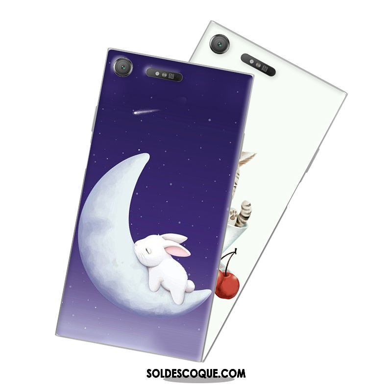 Coque Sony Xperia Xz1 Bleu Dessin Animé Incassable Étui Nouveau Housse En Ligne