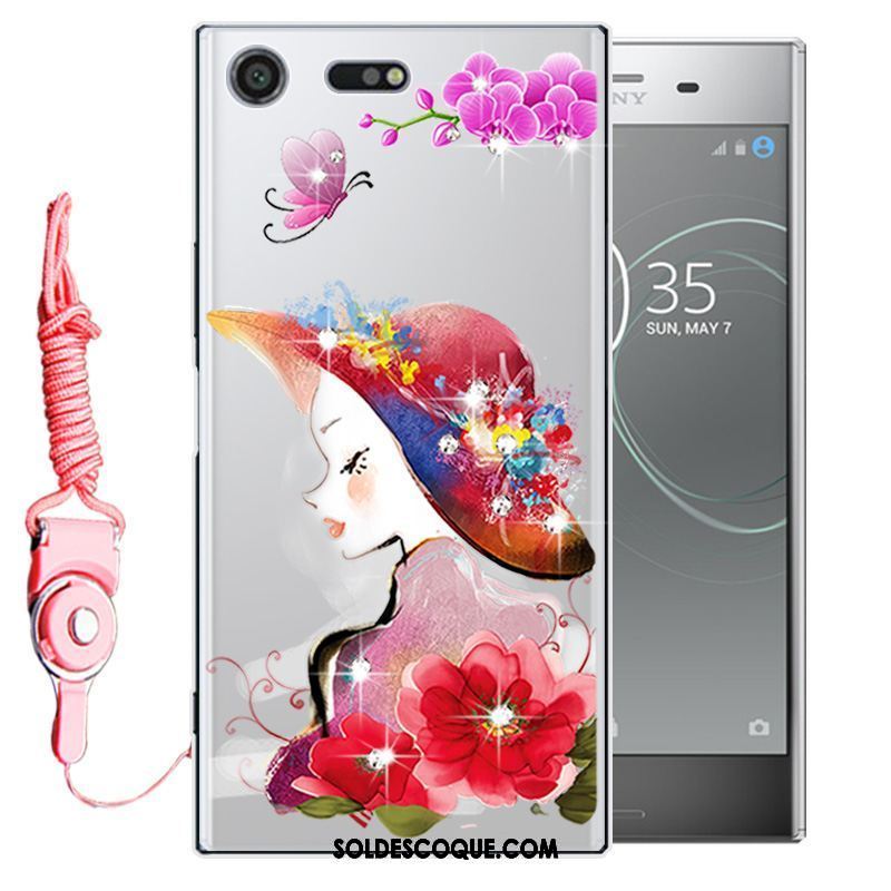 Coque Sony Xperia Xz1 Compact Incassable Protection Téléphone Portable Strass Étui En Vente