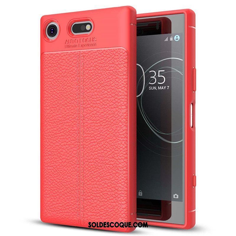Coque Sony Xperia Xz1 Compact Modèle Fleurie Fluide Doux Rouge Étui Téléphone Portable En Ligne