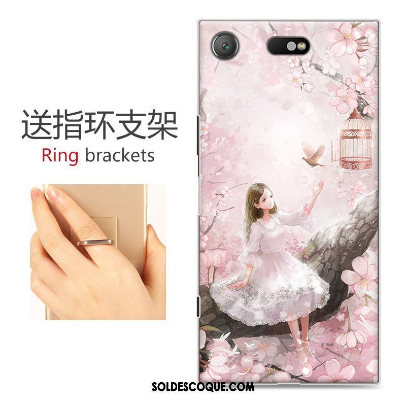 Coque Sony Xperia Xz1 Compact Téléphone Portable Rose Dessin Animé Personnalité Difficile En Ligne