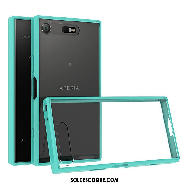 Coque Sony Xperia Xz1 Compact Étui Protection Border Vert Téléphone Portable En Vente