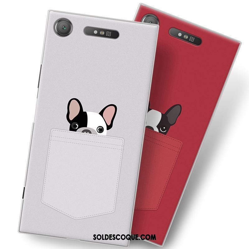 Coque Sony Xperia Xz1 Gris Étui Difficile Protection Dessin Animé Pas Cher