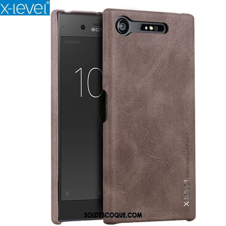 Coque Sony Xperia Xz1 Protection Téléphone Portable Business Étui Cuir Pas Cher