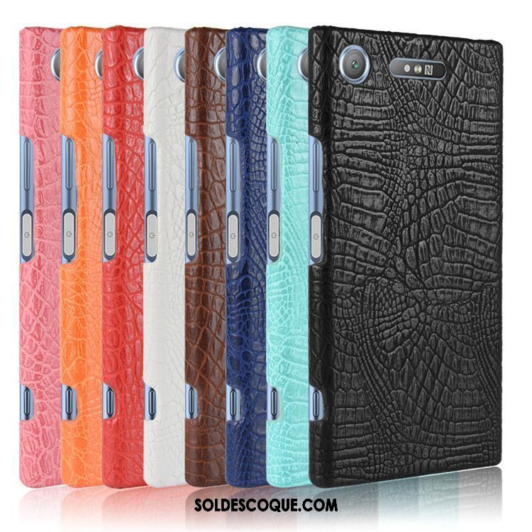 Coque Sony Xperia Xz1 Protection Vintage Téléphone Portable Crocodile Étui Housse En Vente