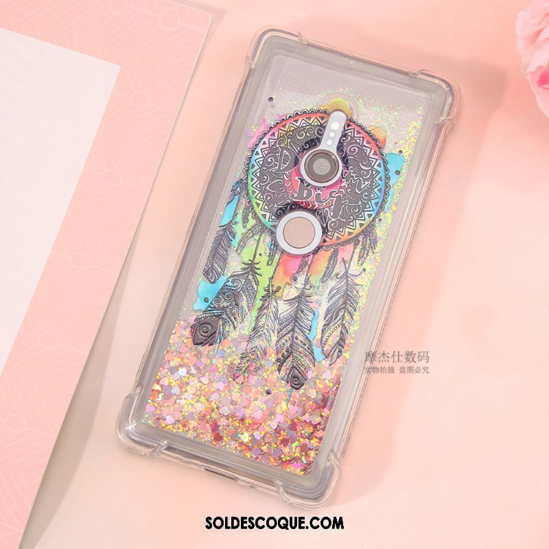 Coque Sony Xperia Xz2 Créatif Rose Incassable Quicksand Étui France