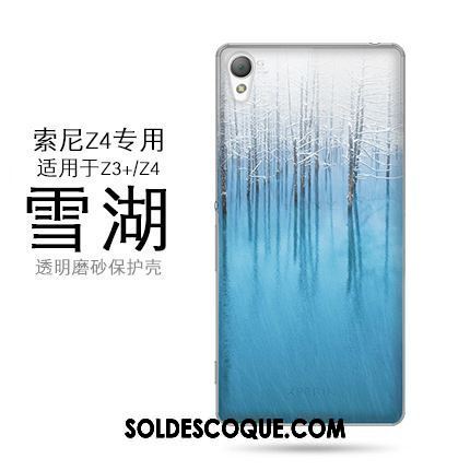 Coque Sony Xperia Z3+ Bleu Très Mince Téléphone Portable Incassable Étui France