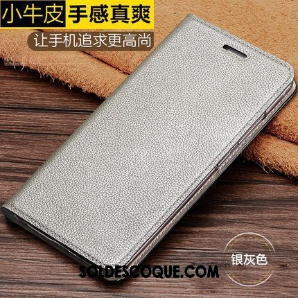 Coque Sony Xperia Z3+ Gris Étui Protection Cuir Véritable Business Housse En Vente