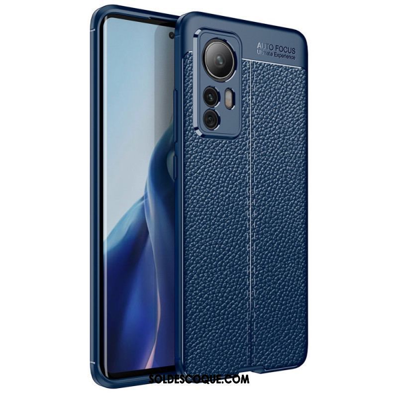 Coque  Xiaomi 12 / 12X Effet Cuir Litchi Double Line