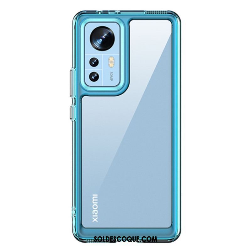 Coque Xiaomi 12 / 12X Transparente avec Contours Colorés