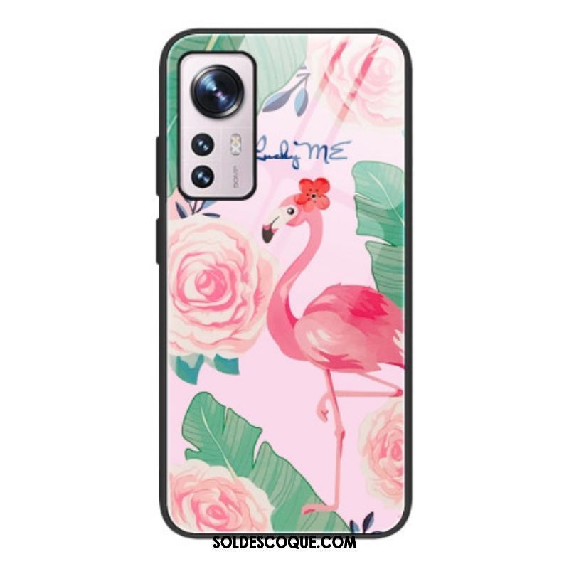 Coque Xiaomi 12 / 12X Verre Trempé Flamant Rose