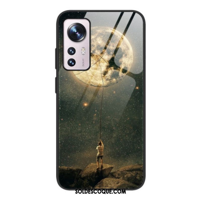 Coque Xiaomi 12 / 12X Verre Trempé l'Homme à la Lune