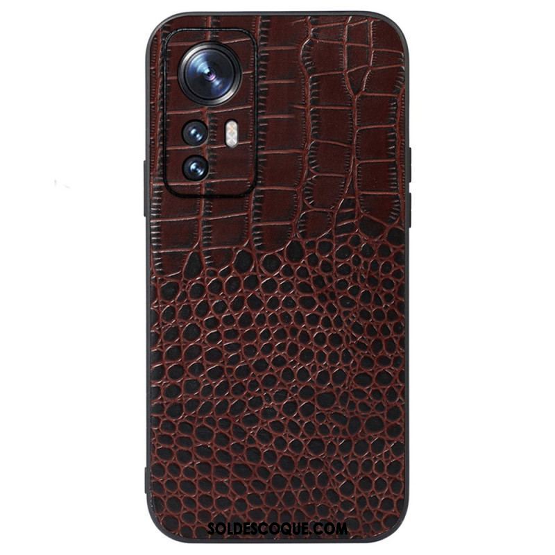 Coque  Xiaomi 12 / 12X  Véritable Cuir Texture Crocodile