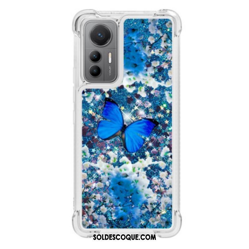 Coque Xiaomi 12 Lite Paillettes Papillons