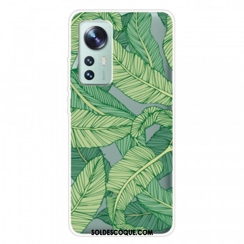 Coque Xiaomi 12 Pro Silicone Feuilles