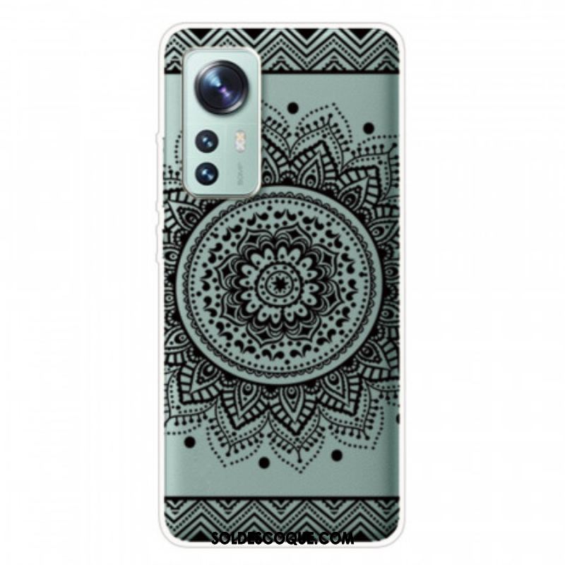 Coque Xiaomi 12 Pro Silicone Mandala Noir