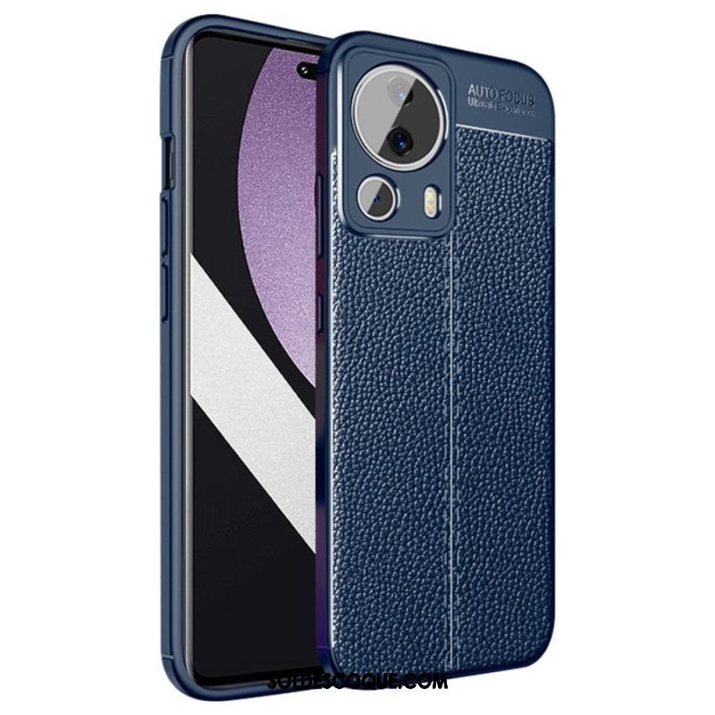 Coque Xiaomi 13 Lite Effet Cuir Litchi Double Line