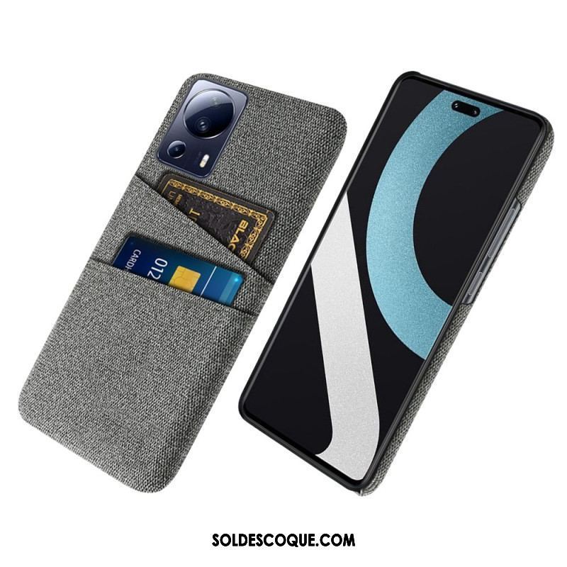 Coque Xiaomi 13 Lite Tissu avec Porte-Cartes