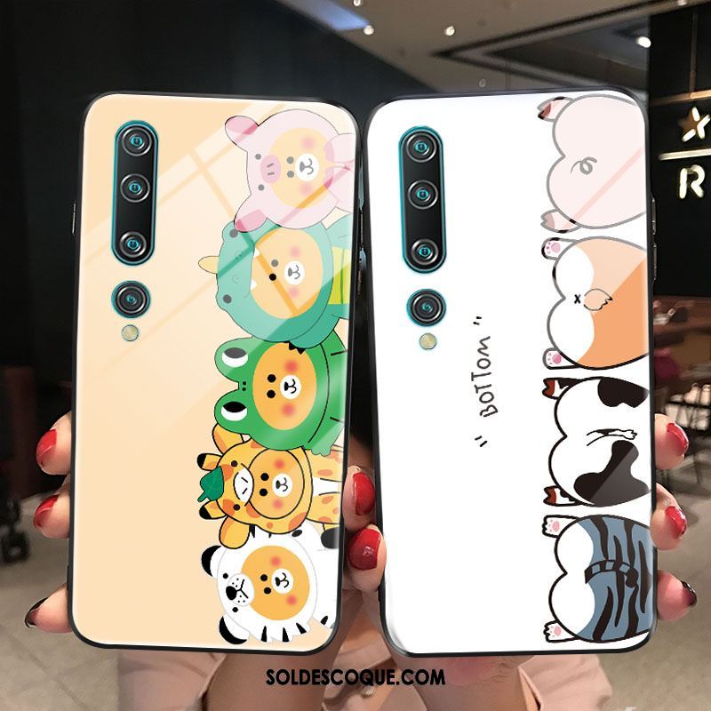 Coque Xiaomi Mi 10 Jeunesse Téléphone Portable Verre Dessin Animé Charmant En Vente