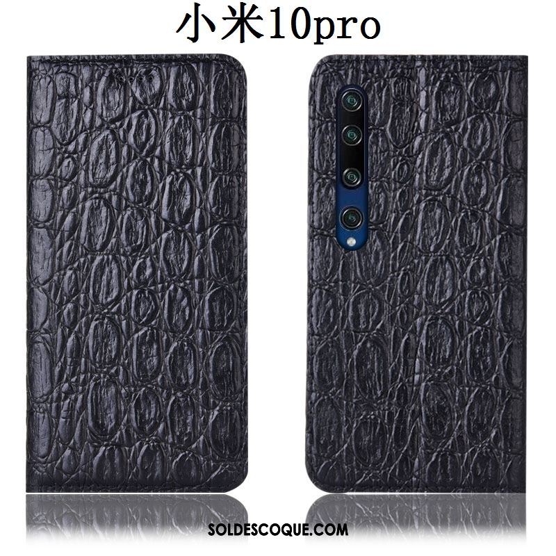 Coque Xiaomi Mi 10 Pro Noir Téléphone Portable Petit Étui En Cuir Jeunesse En Vente